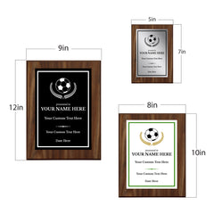 Soccer Customizable Wooden Award Plaque | Easel Mount Option | Achievement and Recognition Personalizable Plaques