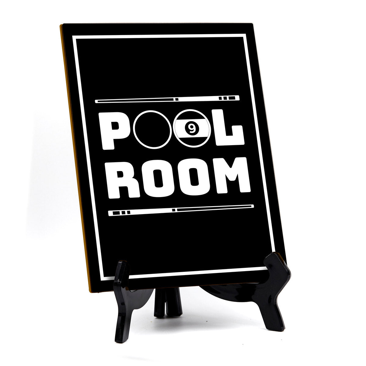 Signs ByLITA Pool Room Table Sign with Acrylic Stand (6x8“)