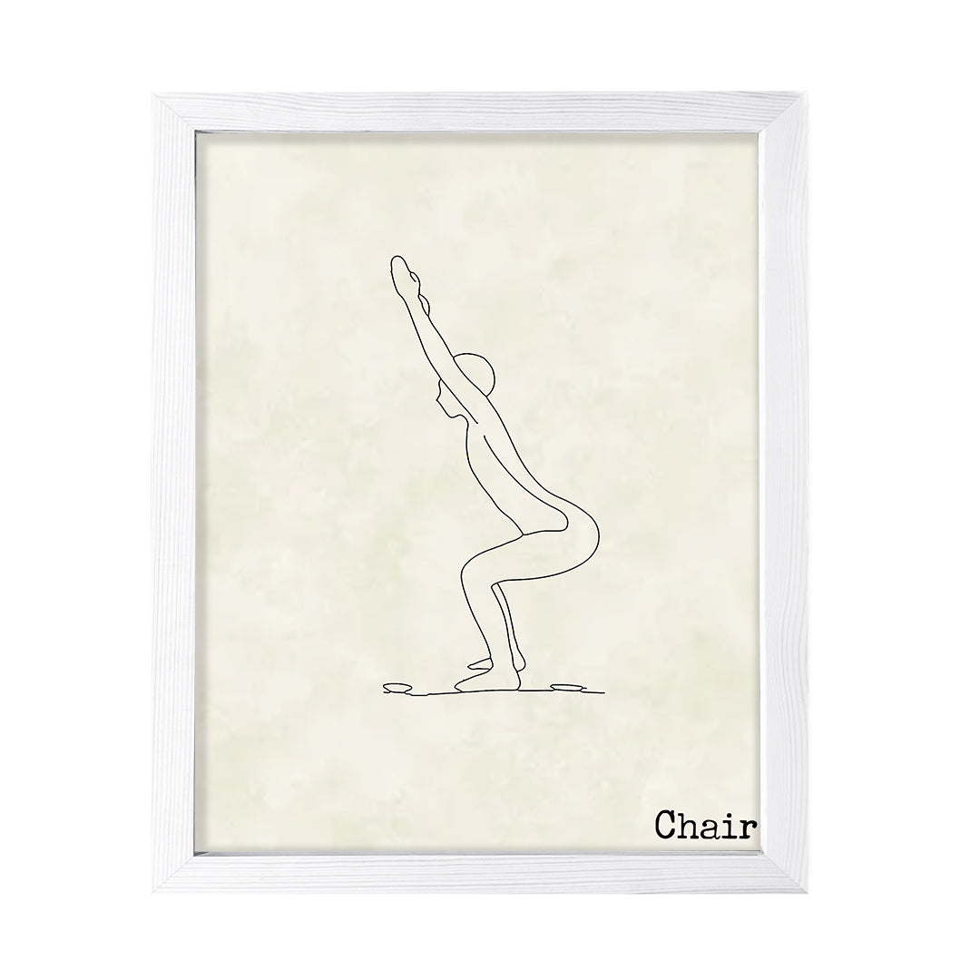 Chair, FRAMED Print Yoga Wall Art
