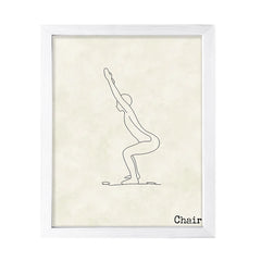 Chair, FRAMED Print Yoga Wall Art
