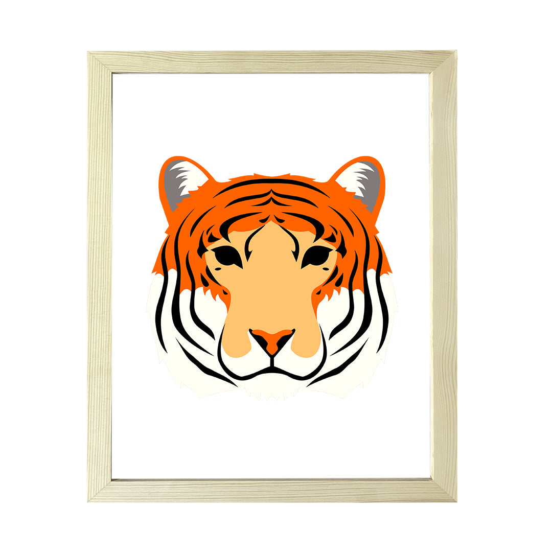 Designs ByLITA Tiger, Wall Print Animals Art | Family Presents | Bedroom | Stylish Kindergarten Decor