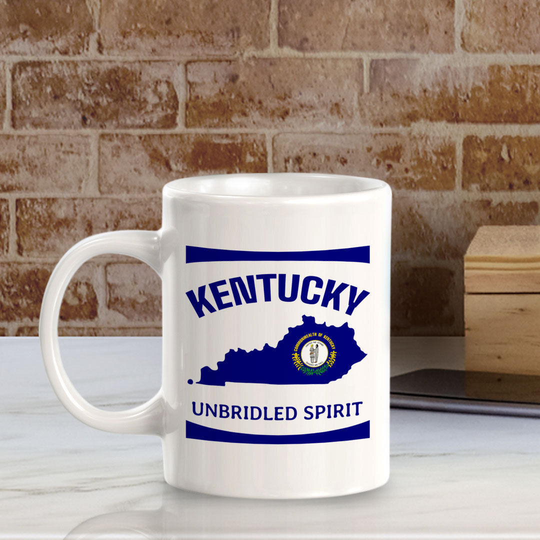 Designs ByLITA Kentucky: Unbridled Spirit 11oz Plastic or Ceramic Coffee Mug | State Pride Collection