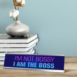 Signs ByLITA I'm Not Bossy I Am The Boss Silver Frame, Novelty Desk Sign (2x8?)