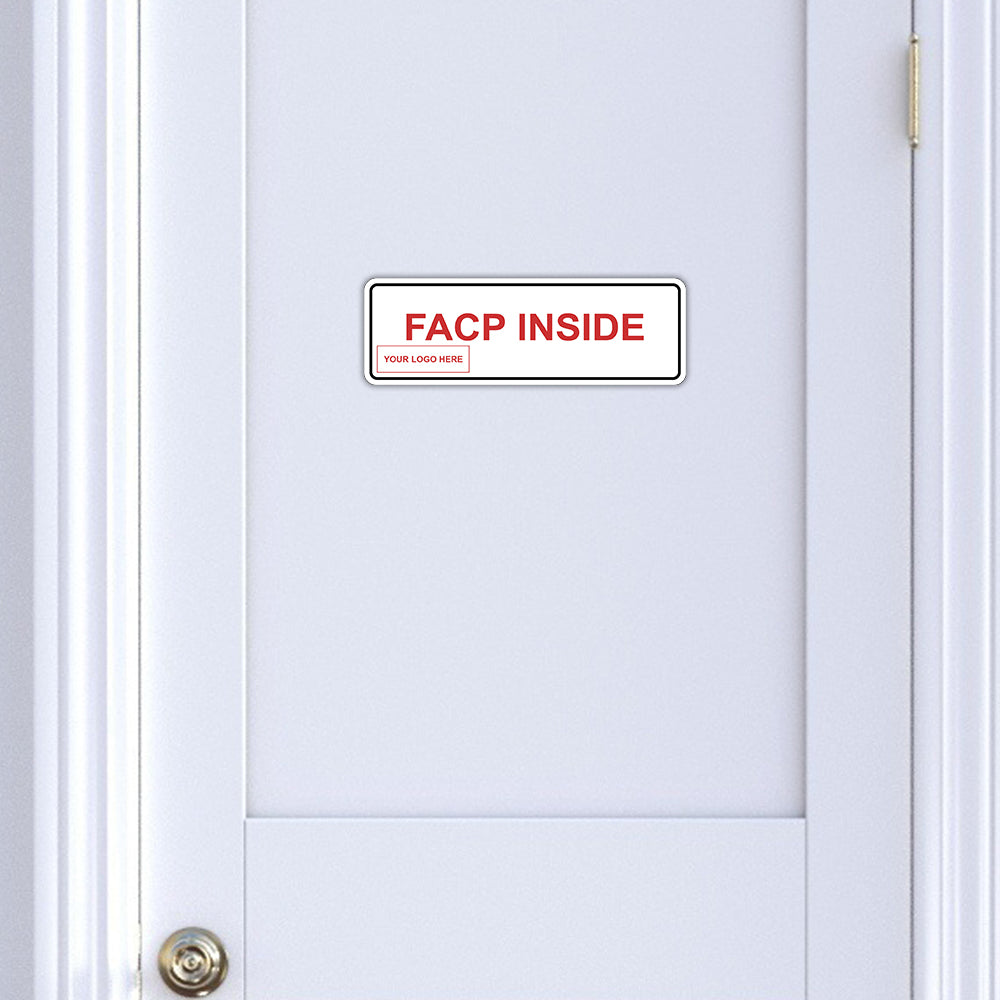 Signs ByLITA Standard Plus | FACP Inside Wall or Door Sign | Customizable with Your Company Logo | Durable & Easy to Install