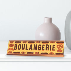 Signs ByLITA Boulangerie Gold Frame, Novelty Desk Sign (2x8?)