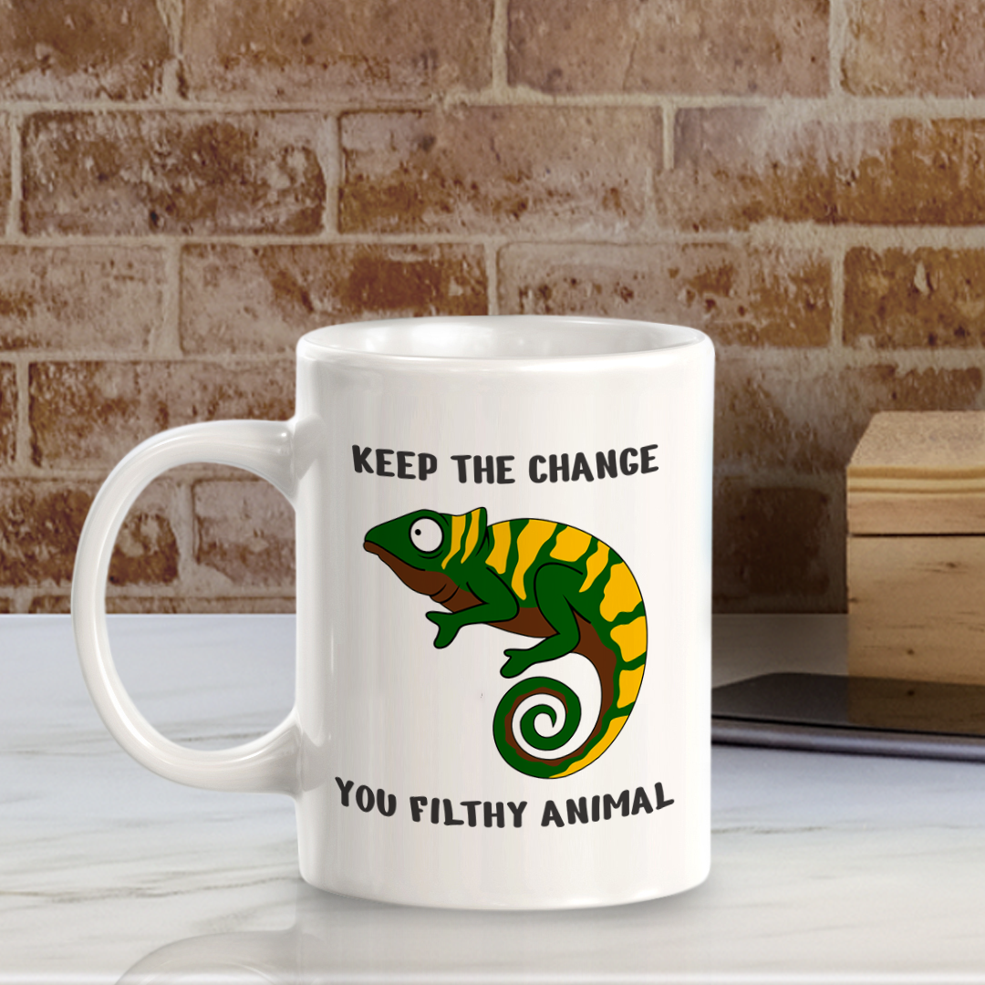 Keep the change you filthy animal 11oz Plastic or Ceramic Coffee Mug | Funny Animal Mugs