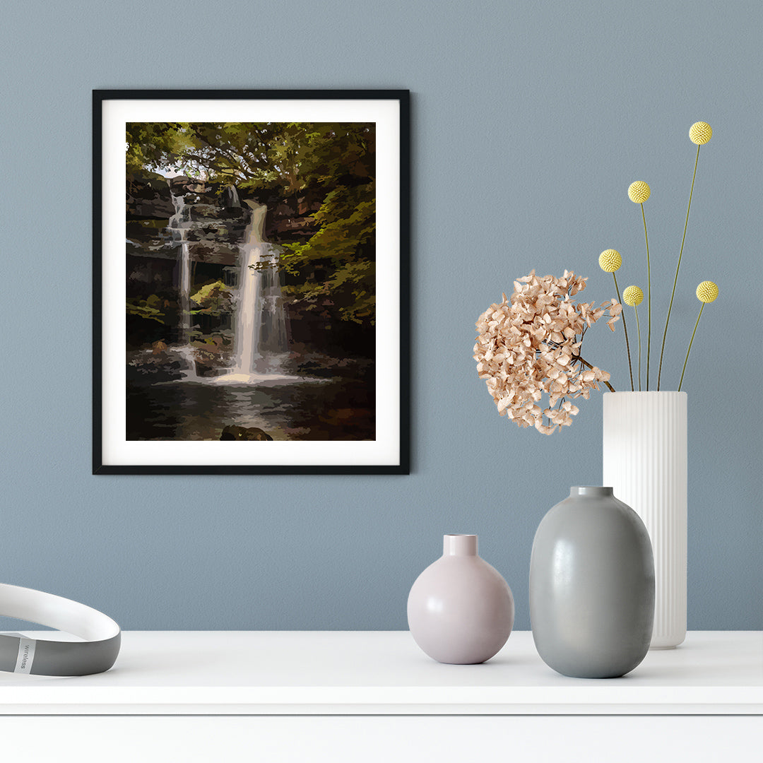 Designs ByLITA Secret Rustic Waterfall, Wall Print Art | Old Masterpieces | Stylish Modern Decoration For The Home and Office