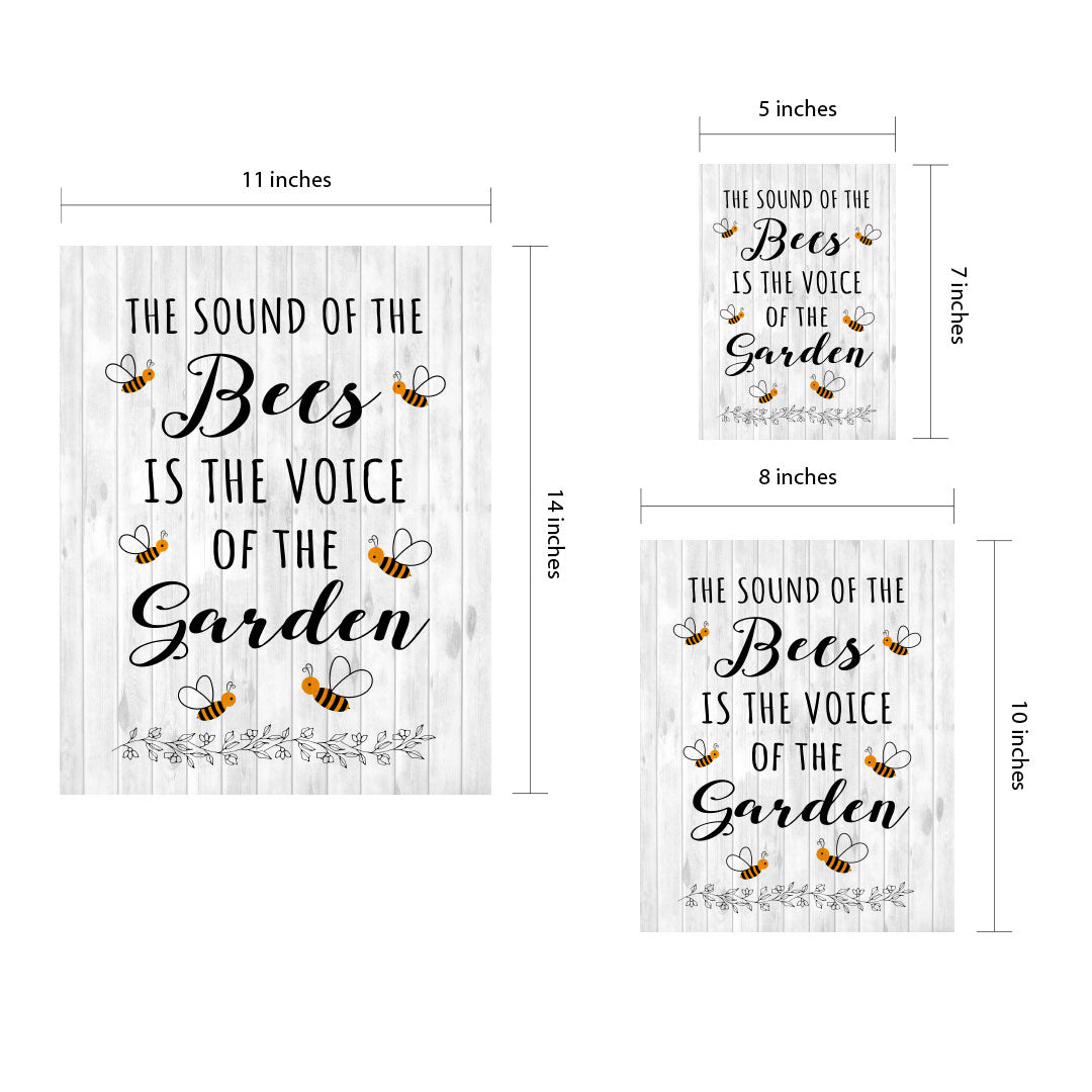 Designs ByLITA The Sound of The Bees Is The Voice Of The Garden, Wall Print (Framed) | Home Decor