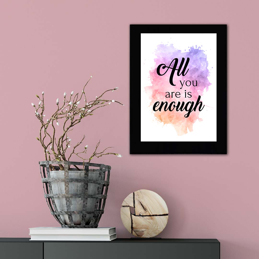All You Are is Enough Decorative Wall Plaque (Full Color) | Positive Affirmation Inspiration Décor