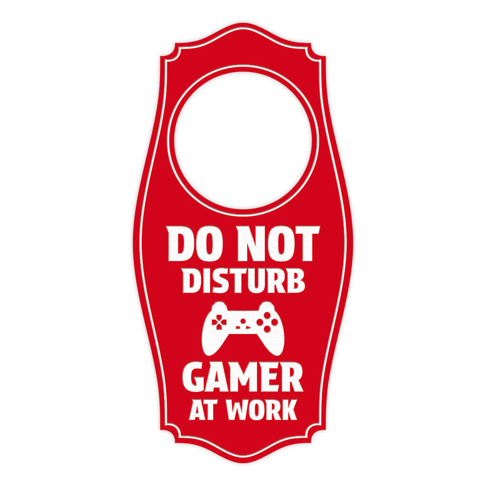 Do Not Disturb Gamer At Work Door Hanger | House or Business Door Sign