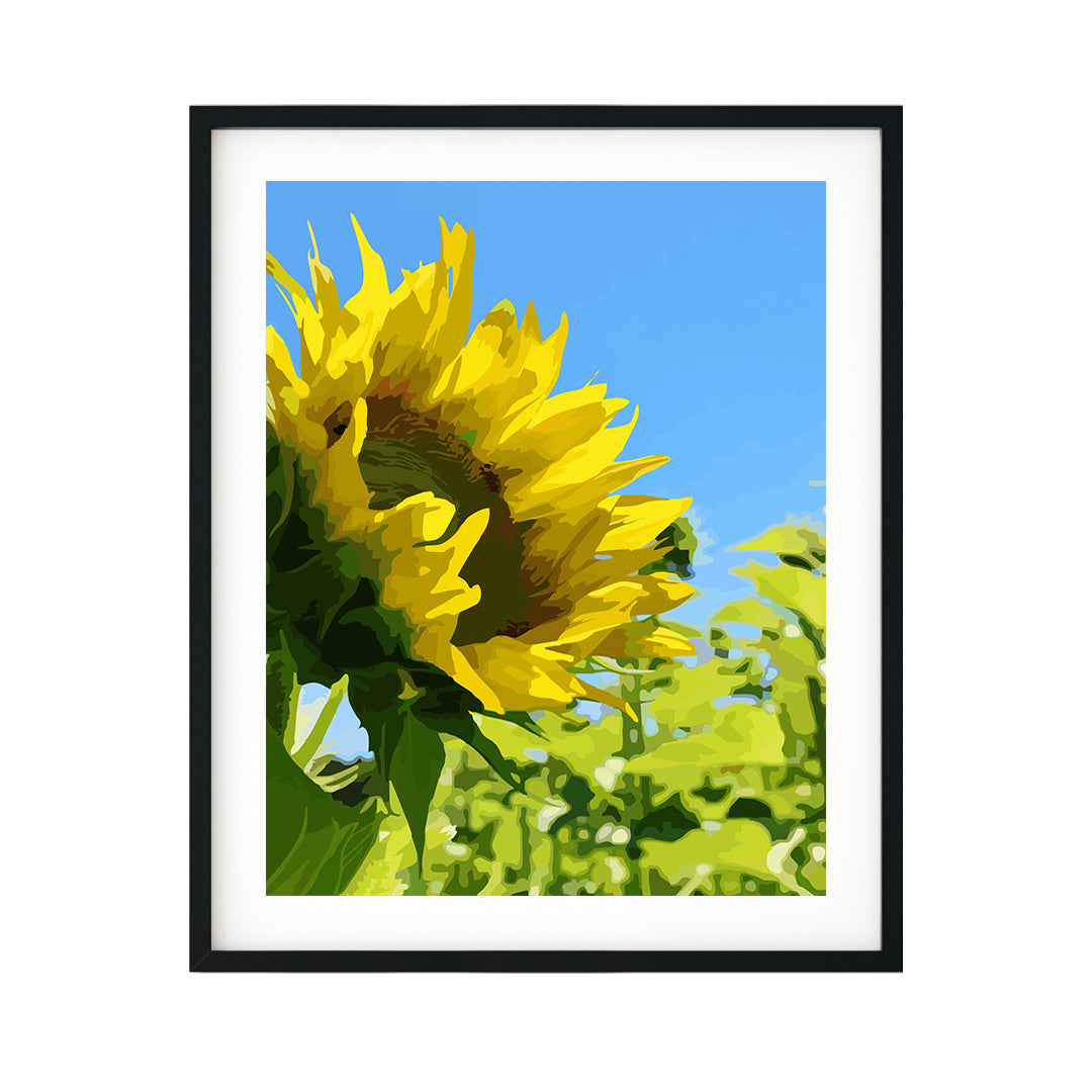 Designs ByLITA Chasing The Sun Floral, Wall Print Art | Beautiful Flowers | Stylish Modern Decoration For The Home and Office