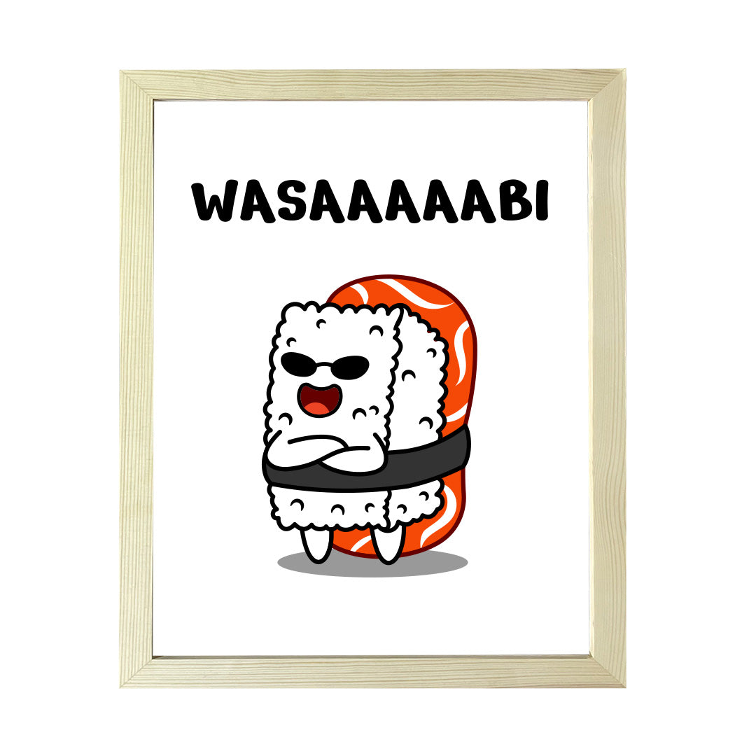 Designs ByLITA Wasaaaaabi, Framed Print Inspirational Wall Art | Decoration For Sushi Lovers