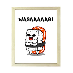 Designs ByLITA Wasaaaaabi, Framed Print Inspirational Wall Art | Decoration For Sushi Lovers