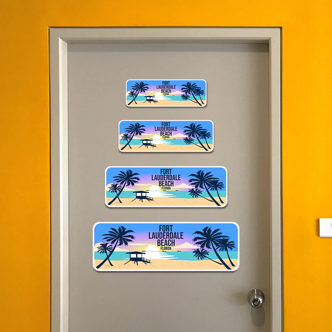 Standard Plus Fort Lauderdale Beach, Florida Wall or Door Sign | Famous US Beaches Souvenir