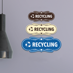 Signs ByLITA Designer Recycling Wall or Door Sign