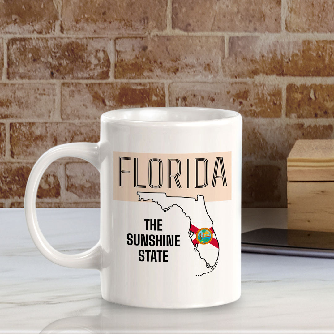 Designs ByLITA Florida: The Sunshine State 11oz Plastic or Ceramic Coffee Mug | State Pride Collection