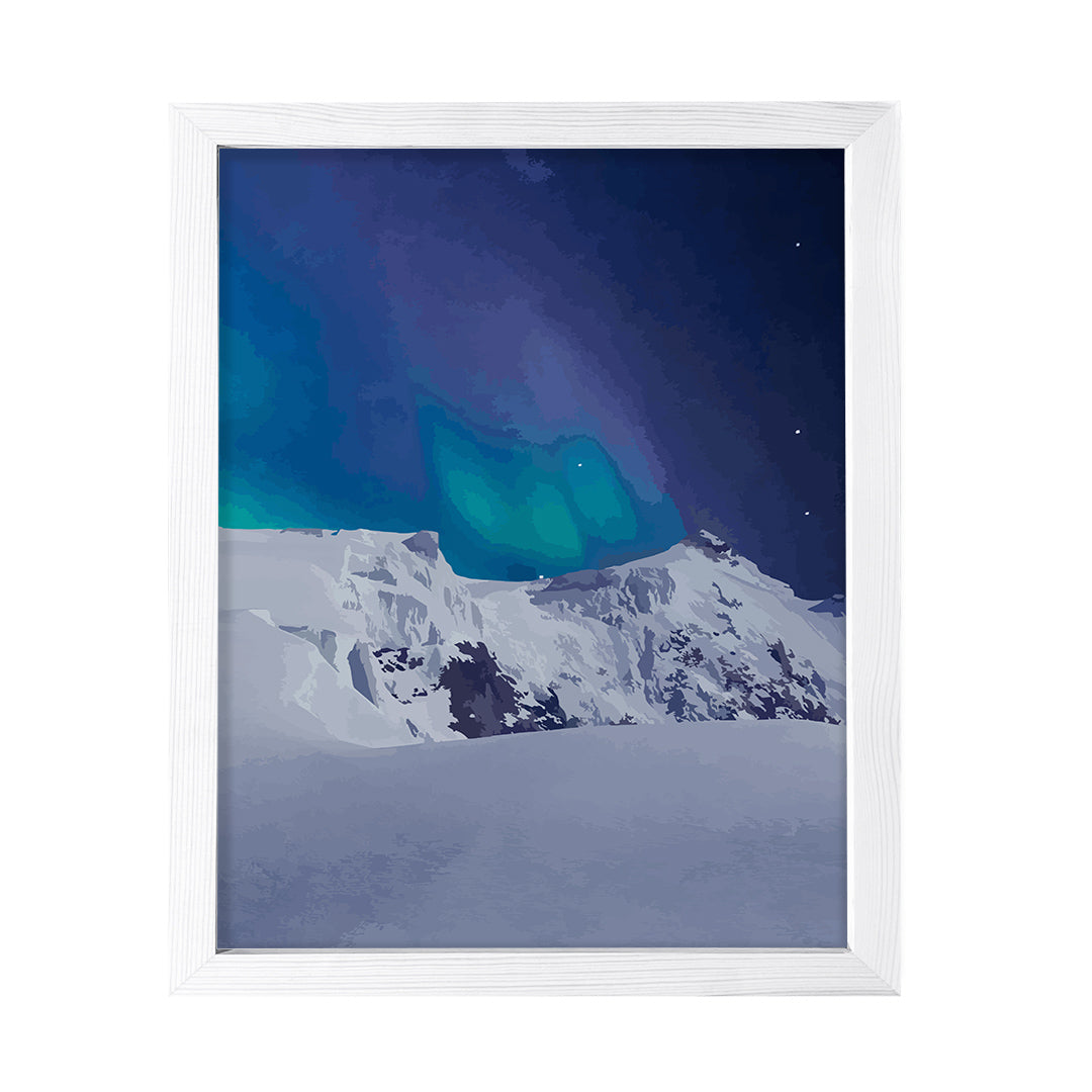 Designs ByLITA Frozen Wonder Polar Nightscape, Wall Print Art | Beautiful Flowers | Stylish Modern Decoration For The Home and Office