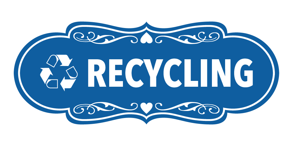 Signs ByLITA Designer Recycling Wall or Door Sign