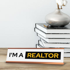 Signs ByLITA I'm A Realtor Gold Frame Desk Sign (2x8?)