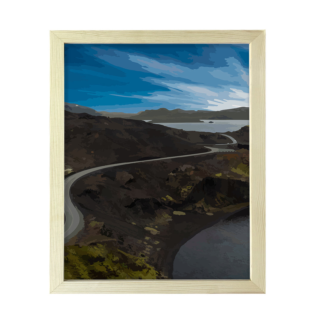 Designs ByLITA Starlight Coastal Road, Wall Print Art | Beautiful Flowers | Stylish Modern Decoration For The Home and Office
