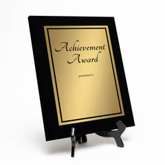Signs ByLITA Customizable Achievement Award Wooden Plaque with Easel Stand, Engraved Gift for Students, Employees, Special Achievement and Corporate Awards