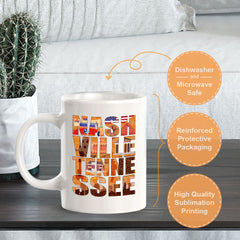Nashville, Tennessee 11oz Plastic or Ceramic Mug | American Cities Coffee Cups