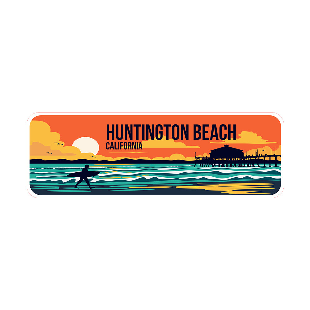 Standard Plus Huntington Beach, California Wall or Door Sign | Famous US Beaches Souvenir