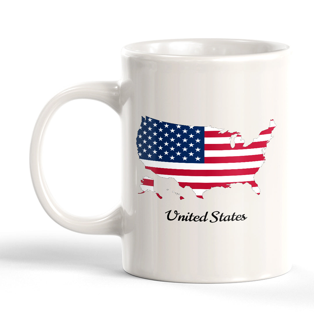 Designs ByLITA Country Outlines and International Flags 11 oz Ceramic Coffee Mugs | Great Novelty Gift | Office Mug Gifts| Workspace | Home space