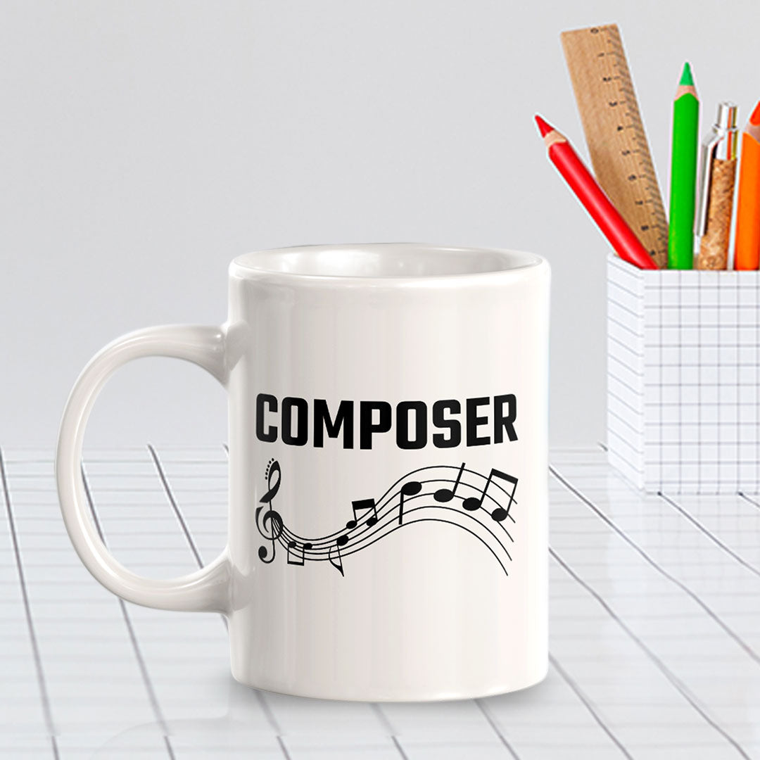Composer 11oz Plastic or Ceramic Mug | Novelty Cup for Musicians
