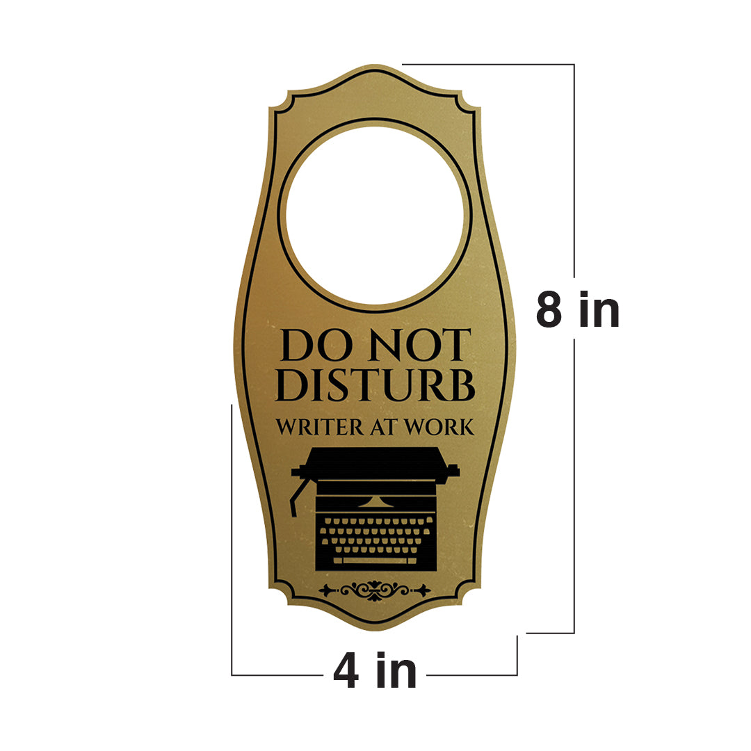 Do Not Disturb Writer At Work Door Hanger | House or Business Door Sign