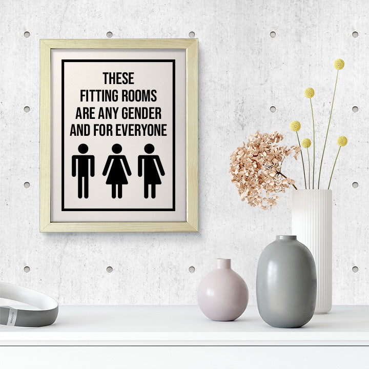 Designs ByLITA These Fitting Rooms Are Any Gender And For Everyone, Wall Print Art | Retail Store Decoration (Unframed or Framed)