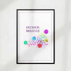 Oxytocin Molecule UNFRAMED Print Science Wall Art