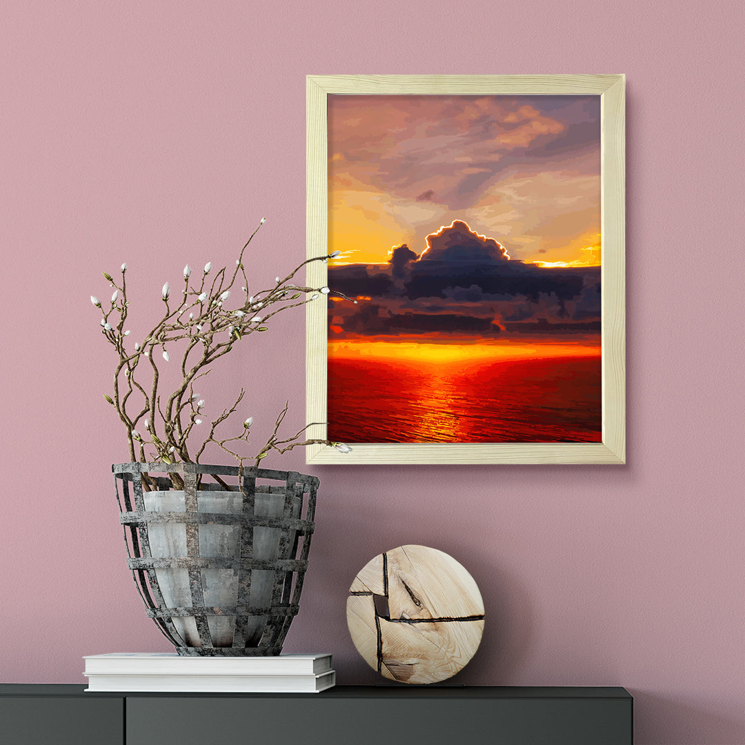 Designs ByLITA Heavenly Ocean Sunset, Wall Print Art | Old Masterpieces | Stylish Modern Decoration For The Home and Office