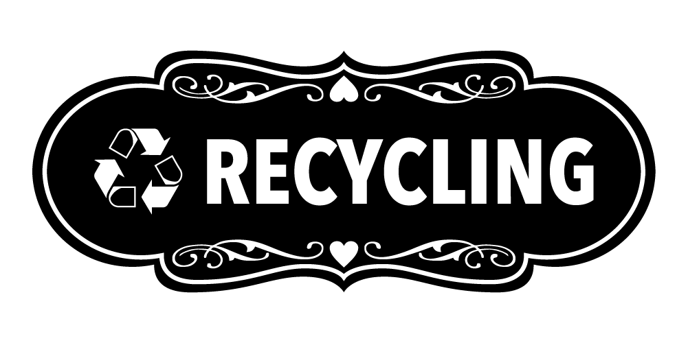 Signs ByLITA Designer Recycling Wall or Door Sign