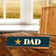 Signs ByLITA Dad Gold Frame, Desk Sign (2x8")