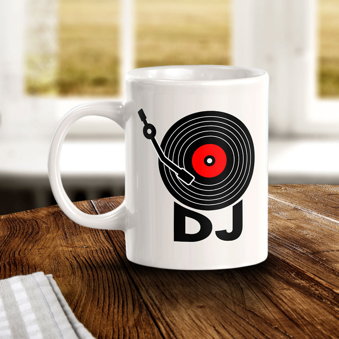 DJ 11oz Plastic or Ceramic Coffee Mug | Novelty Cup for Musicians