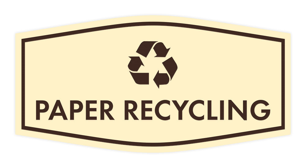 Fancy Paper Recycling Wall or Door Sign