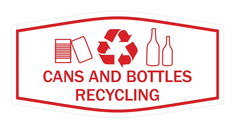 Fancy Cans and Bottles Recycling Wall or Door Sign