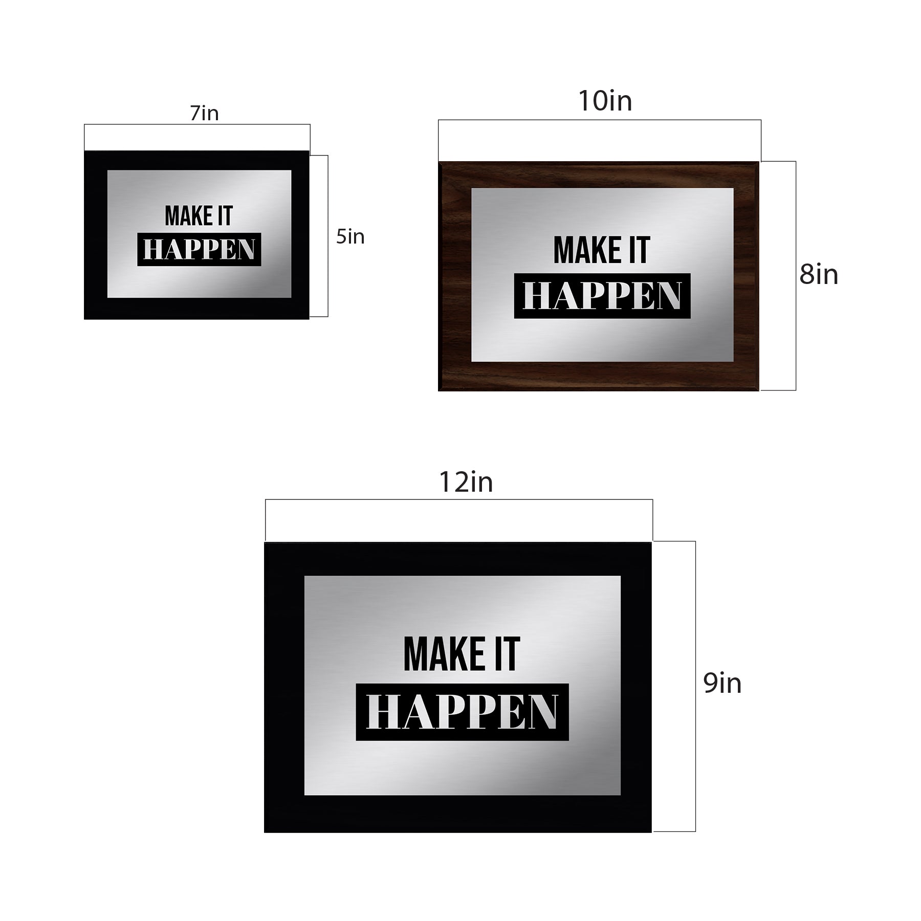 Make It Happen Decorative Wall Plaque | Easel Mount Option | Inspirational Affirmation Wall Art