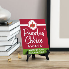 Signs ByLITA Peoples' Choice Award: Vote for Your Favorite Chili! Table Sign With Acrylic Stand (6x8“)