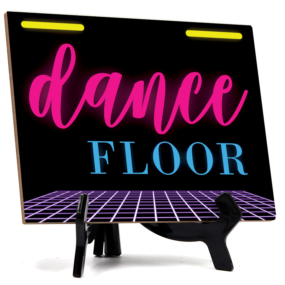 Signs ByLITA Dance Floor Table Sign with Acrylic Stand (6x8“)