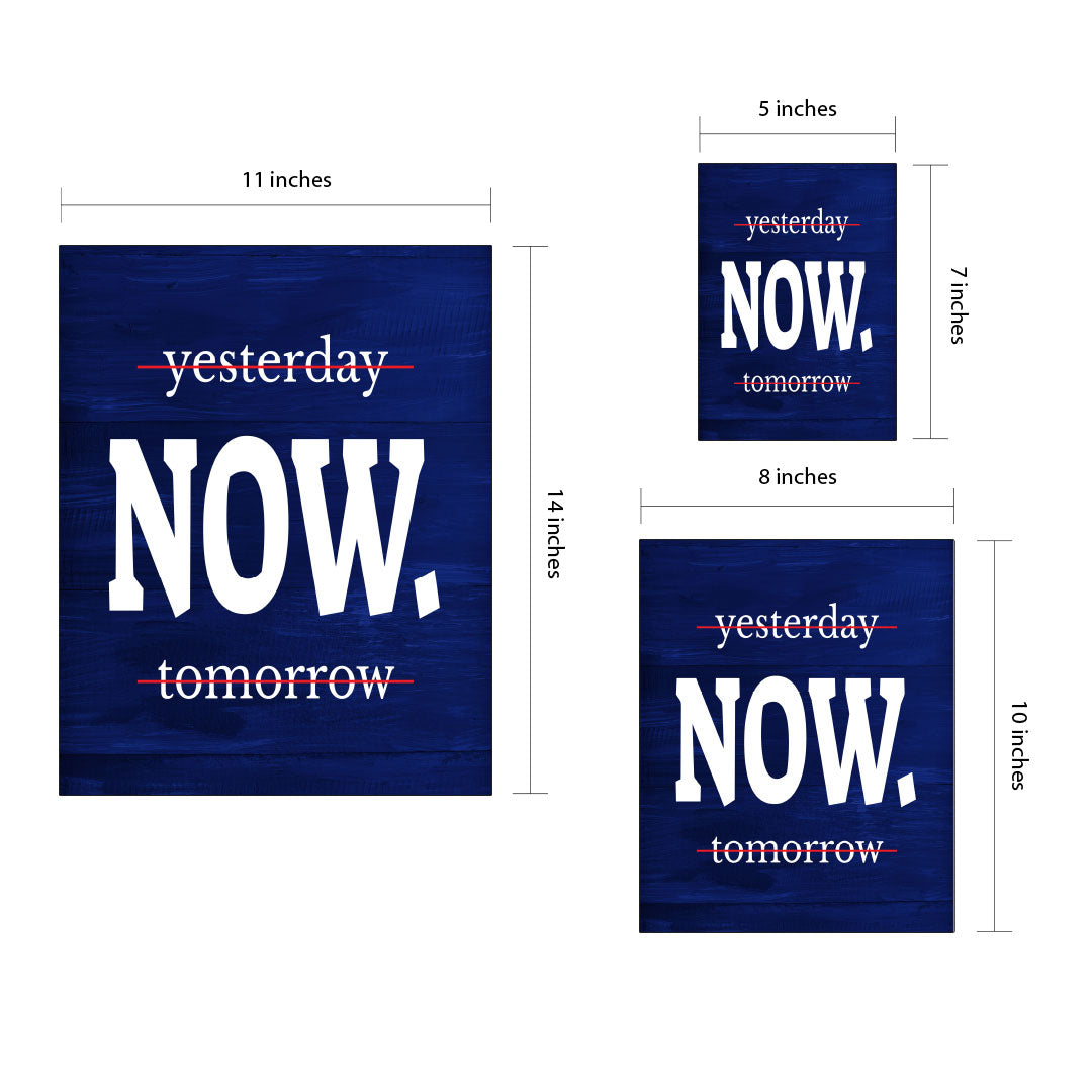 Designs ByLITA Yesterday Now. Tomorrow Framed Wall Art Print | Positive Motivational Decor