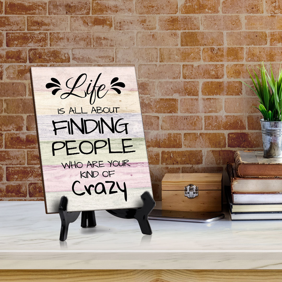 Home & Family Themed Decoration Table Sign with Acrylic Stand (6x8“) | Home & Family Decor