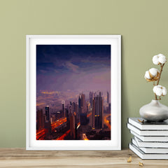 Designs ByLITA Urban Dusk Nightfall, Wall Print Art | Old Masterpieces | Stylish Modern Decoration For The Home and Office