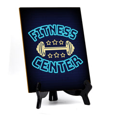 Signs ByLITA Fitness Center Table Sign with Acrylic Stand (6x8“)