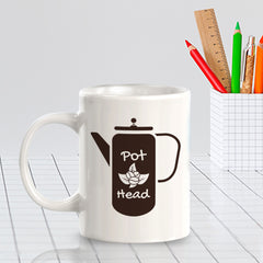 Pot Head 11oz Plastic or Ceramic Coffee Mug | Funny Office & Home Cups