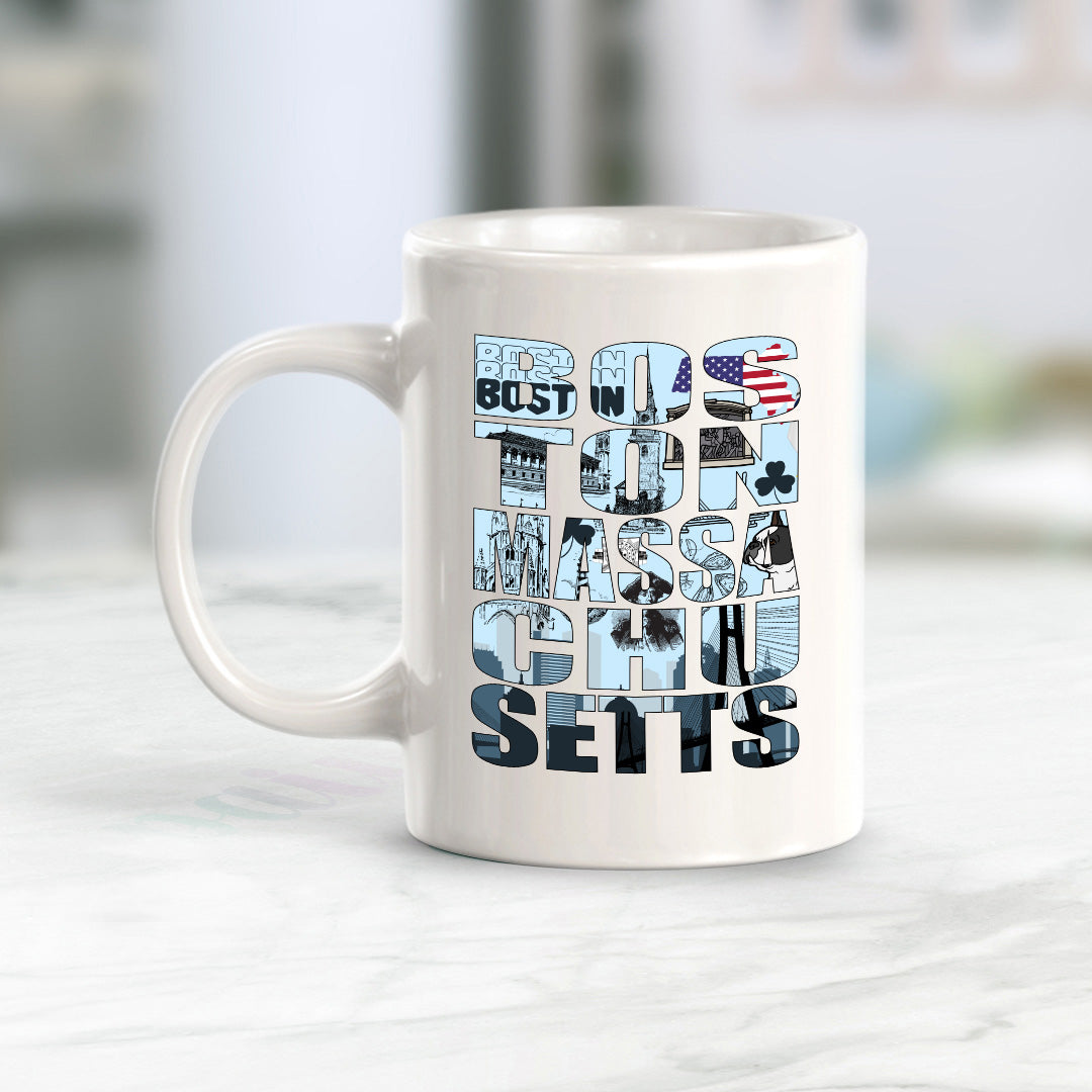 Boston, Massachusetts 11oz Plastic or Ceramic Coffee Mug | American Cities Coffee Cups