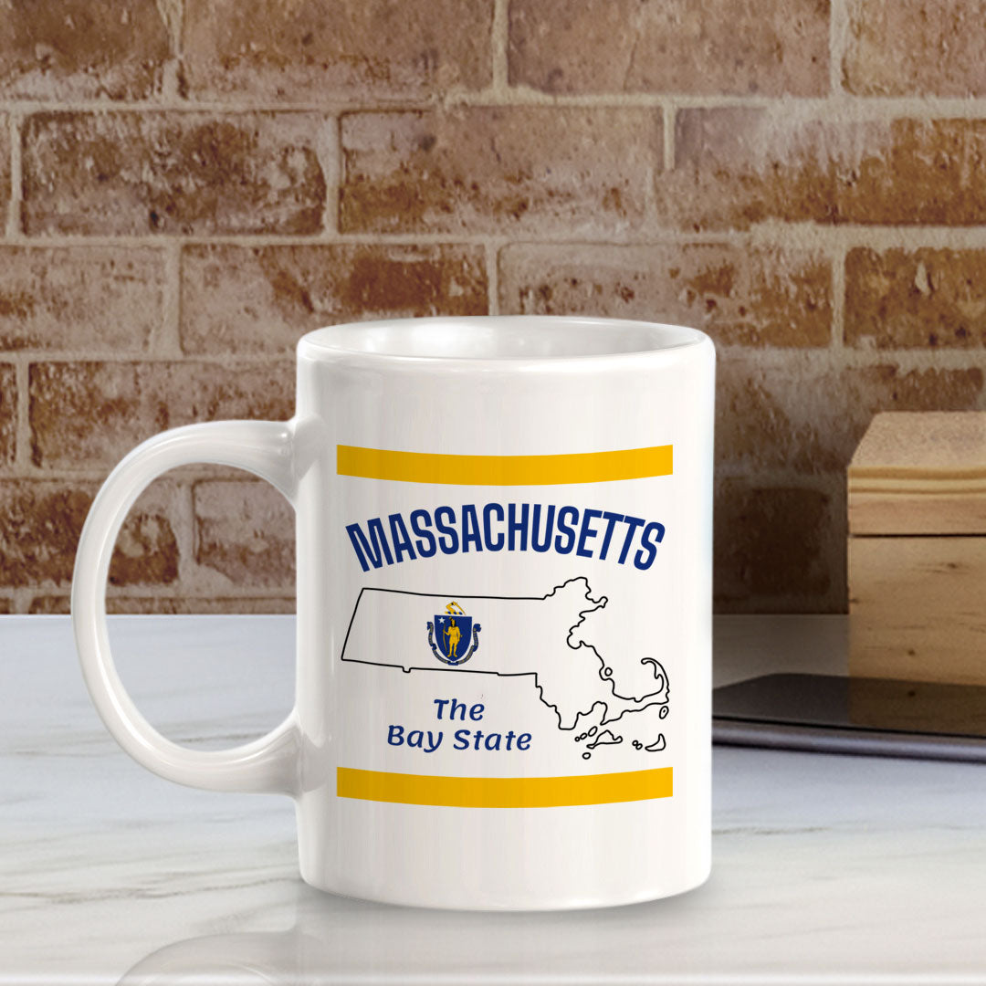 Designs ByLITA Massachusetts: The Bay State 11oz Plastic or Ceramic Coffee Mug | State Pride Collection