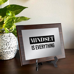 Mindset is Everything Decorative Wall Plaque | Easel Mount Option | Inspirational Affirmation Wall Art