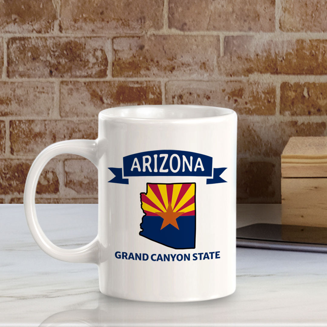 Designs ByLITA Arizona: Grand Canyon State 11oz Plastic or Ceramic Coffee Mug | State Pride Collection